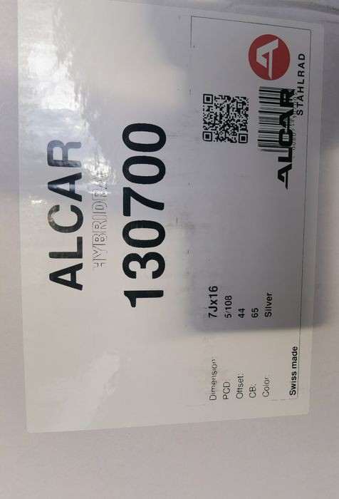 Janta tabla (otel) ALCAR STAHLRAD ALCAR HYBRIDRAD 7Jx16 5x108