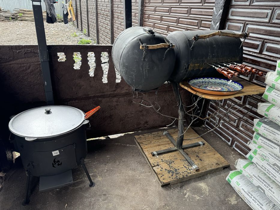 Мангал + коптилка