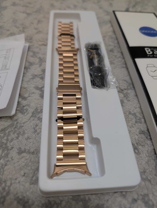 Ремешок для Google Pixel Watch 41 mm, металлический, цвет rose gold