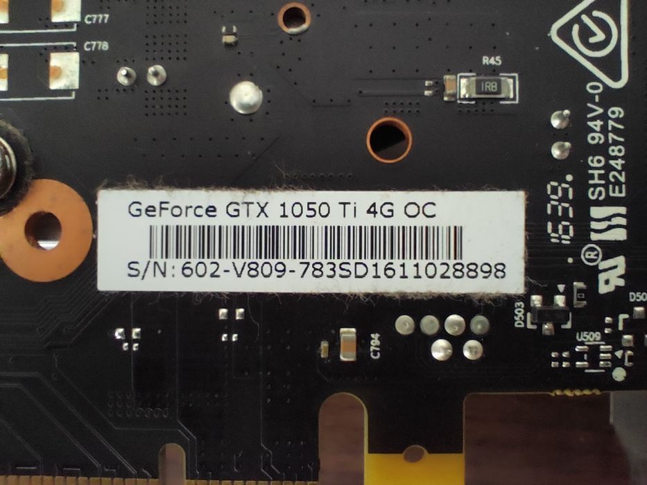 MSI GeForce® GTX 1050 Ti 4G OC, 4GB GDDR5, 128-bit
