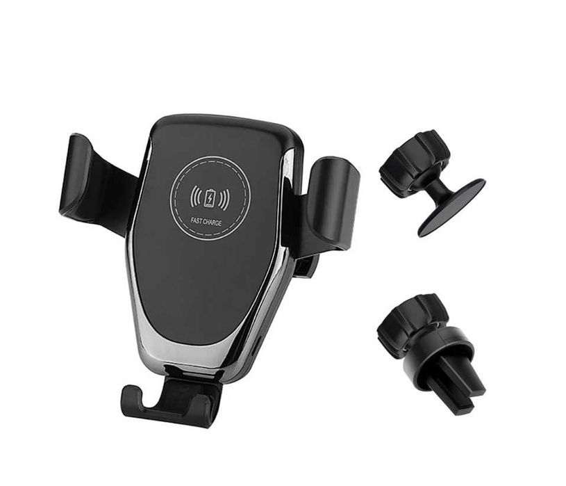 Suport auto telefon cu încărcare wireless rapidă – fixare grilaj