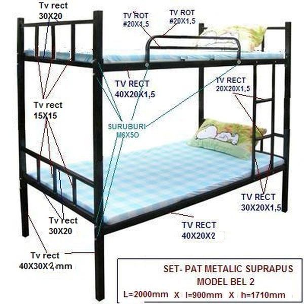 Producator Paturi Metalice single-Suprapuse–Model BEL 2 | In Stoc |