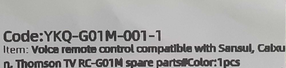 Telecomanda compatibila cu televizoarele THOMSON/SANSUI control vocal