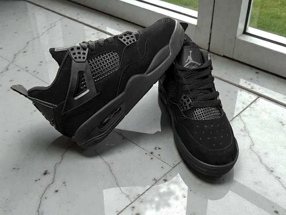 Adidasi Jordan 4 Retro Black - Adidasi Fete Baieti