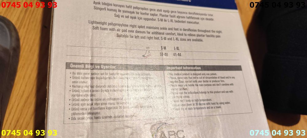 orteza proteza picior noua nefolosita