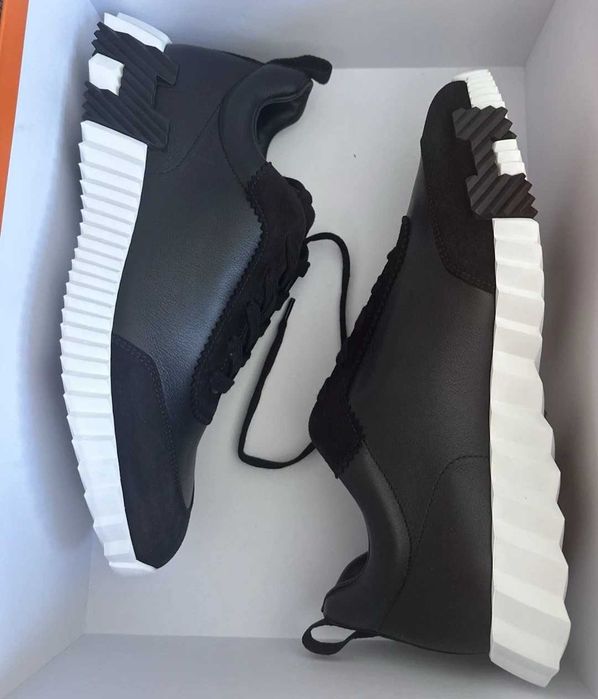 Hermes Хермес Paris Bouncing Sneakers Black and White (40-45 номер) LUX CLASS