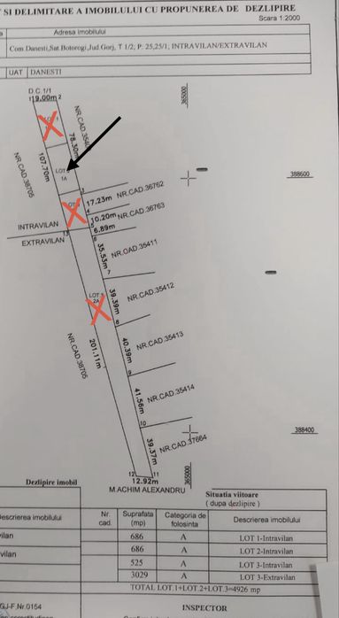 DOAR 1 PARCELA RAMASA! Teren intravilan, 686 mp, Botorogi, la 2 km de limita Tg Jiu