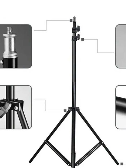 Штатив, трипод, тренога для телефона, кольцевая лампа, вспышка и.т.д.