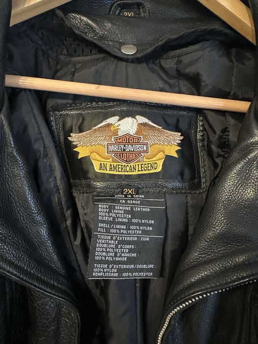 Geaca biker piele Harley Davidson 2XL