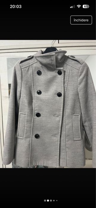 Palton h&m din lana naturala