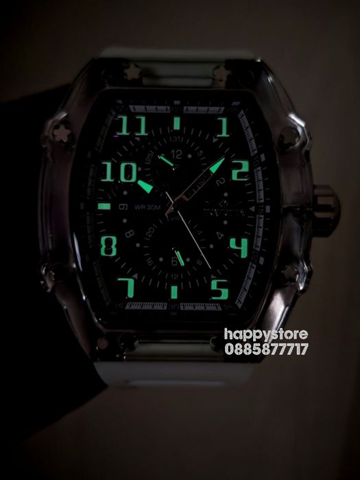 INVICTA Cyclone white/silver 49 mm, Инвикта нов ръчен часовник