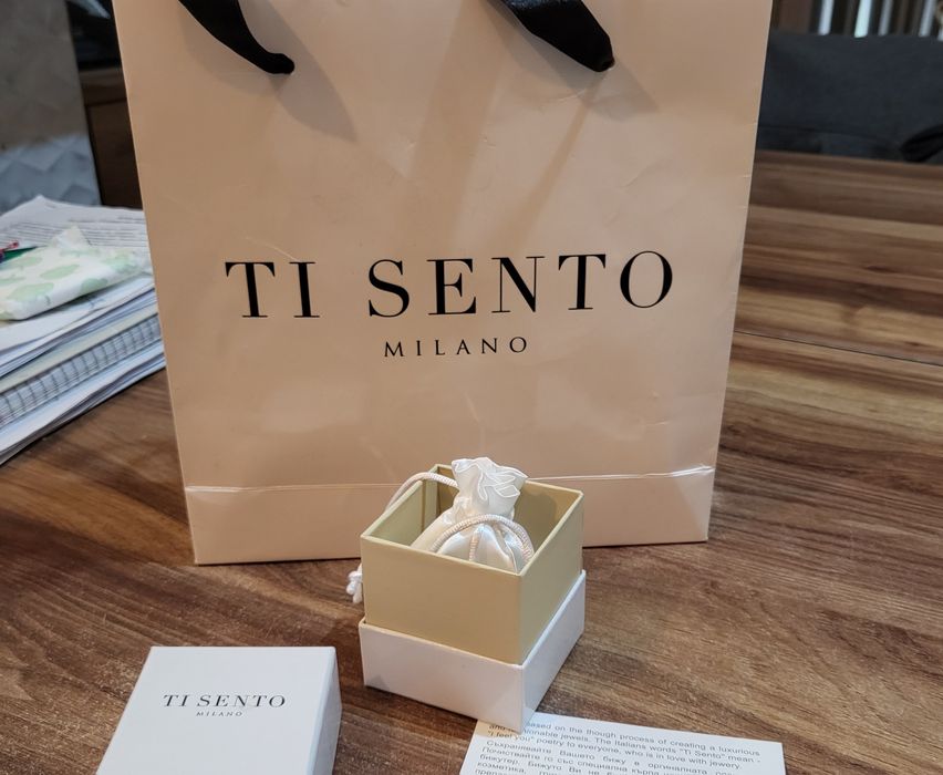 Италиански обеци сребро ti sento