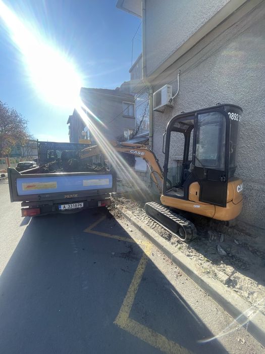 Услуги с мини багер и авто платформа