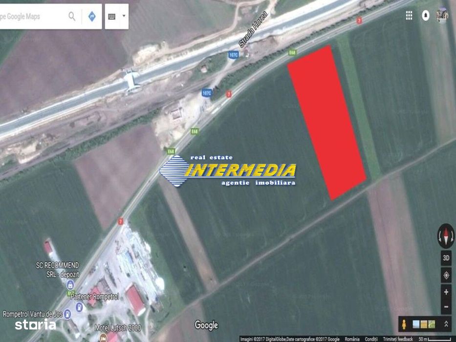 Teren 17200 mp. 72 m  DN 7 Vintu de Jos langa Lutsch 2000