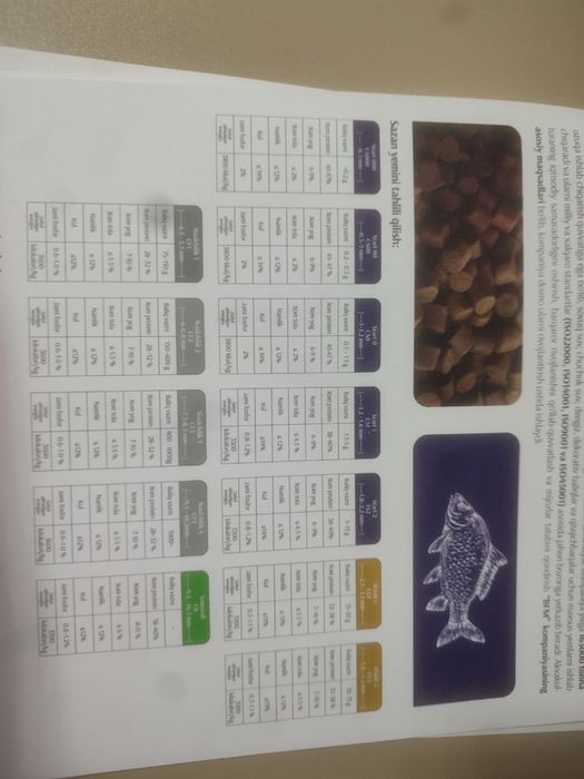 Сазан балиқлари учун тез семиртирувчи профессионал ем (оптом)