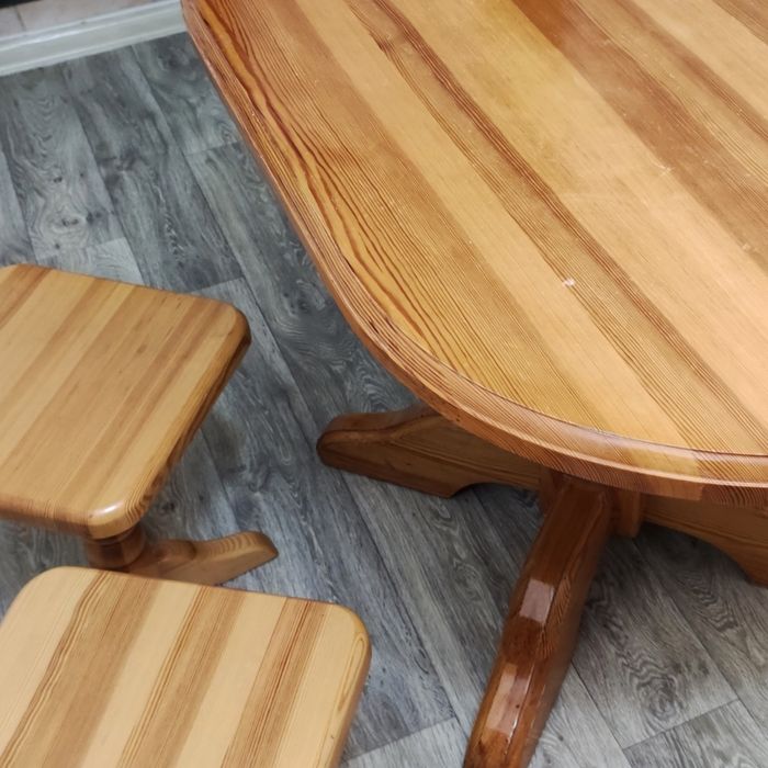 Стол со стульями дерево сосна