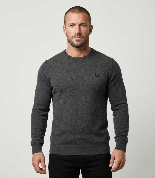 Fred Perry Crew Neck Sweater - Оригинален мъжки пуловер размер L