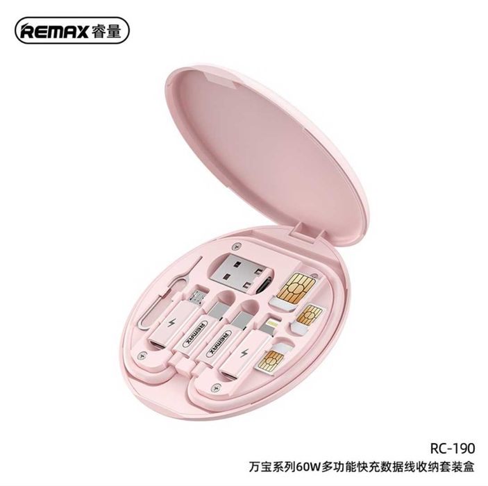 Remax RC-190 Multifunctional Fast Charge Data Cable Storage Box Holder