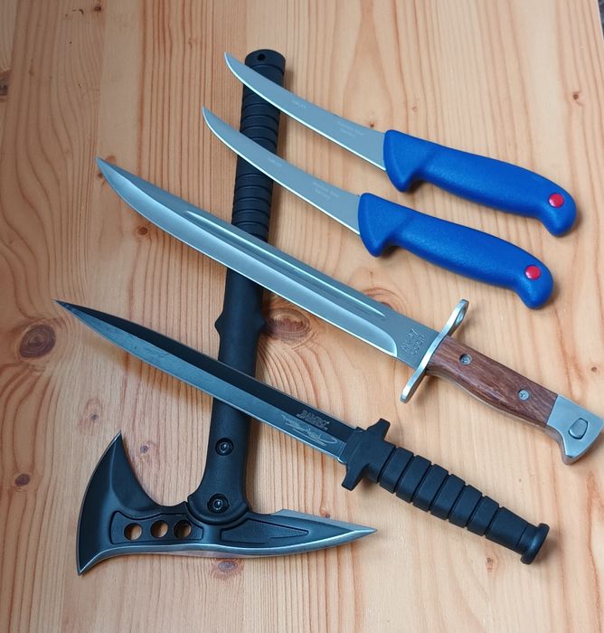 Set 4 Cutite Macelarie + Topor