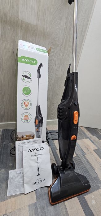 Прахосмукачка вертикална 2в1  AYCO HAVC-230, 600W, 500 мл, HEPA филтър, Циклон, Черен/оранжев