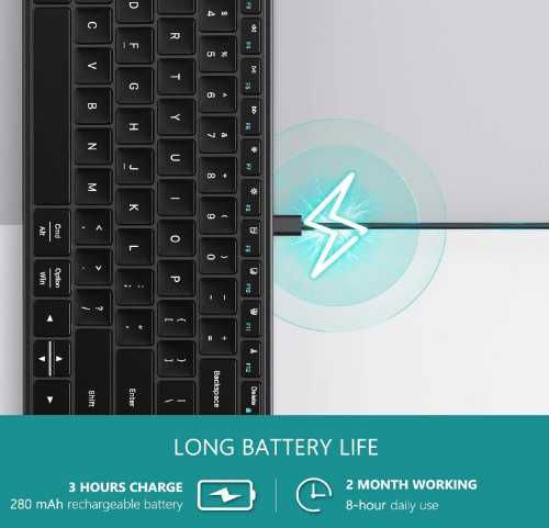 Безжична клавиатура Seenda SK64B-2, ултратънка клавиатура 2.4G