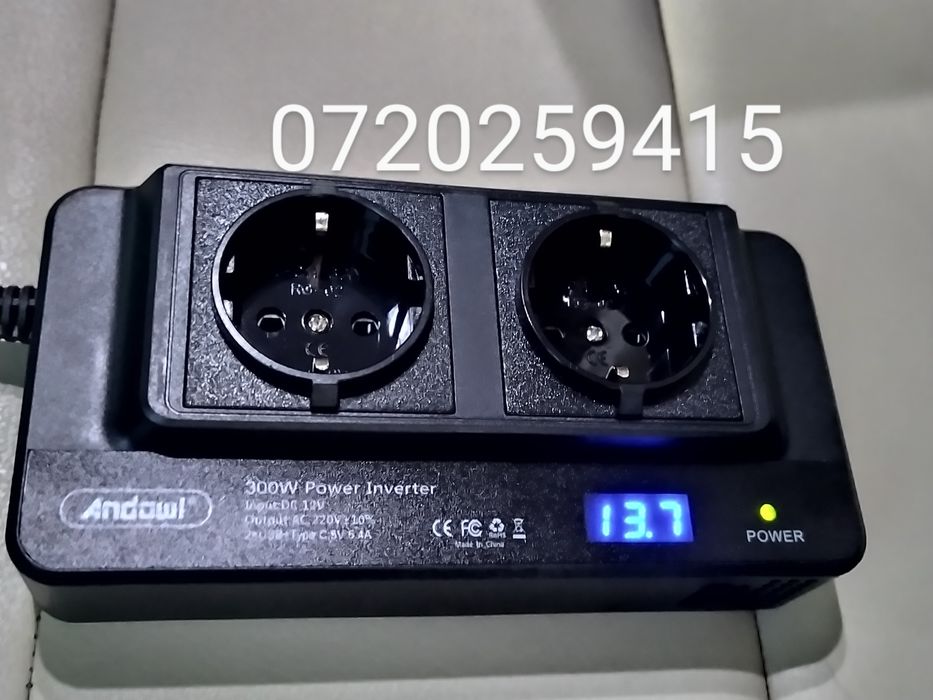Invertor Camping , 300W, 12V/220V, USB, CC8200