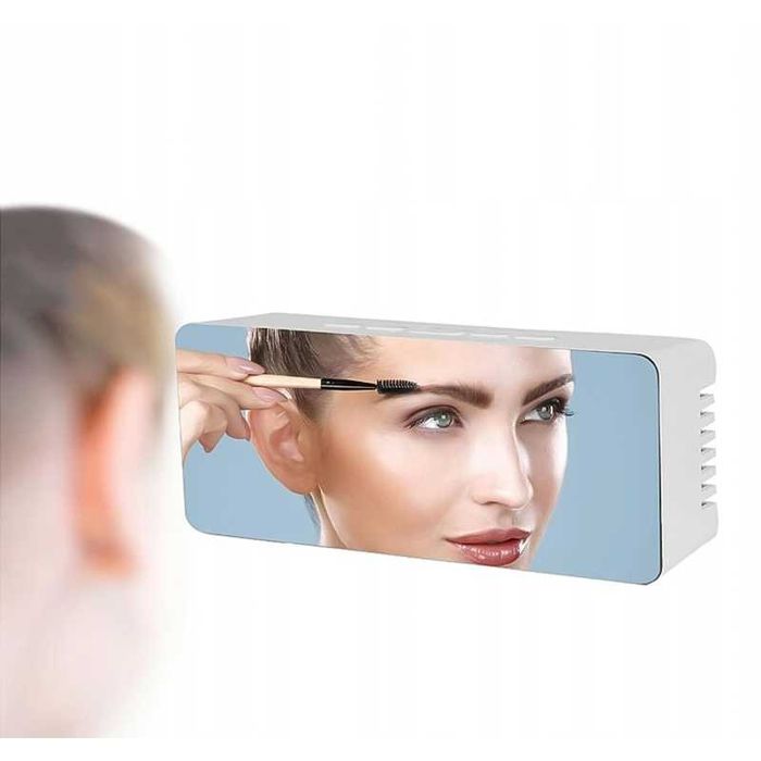 LED Алармен Часовник с Термометър и Огледало 4 в 1