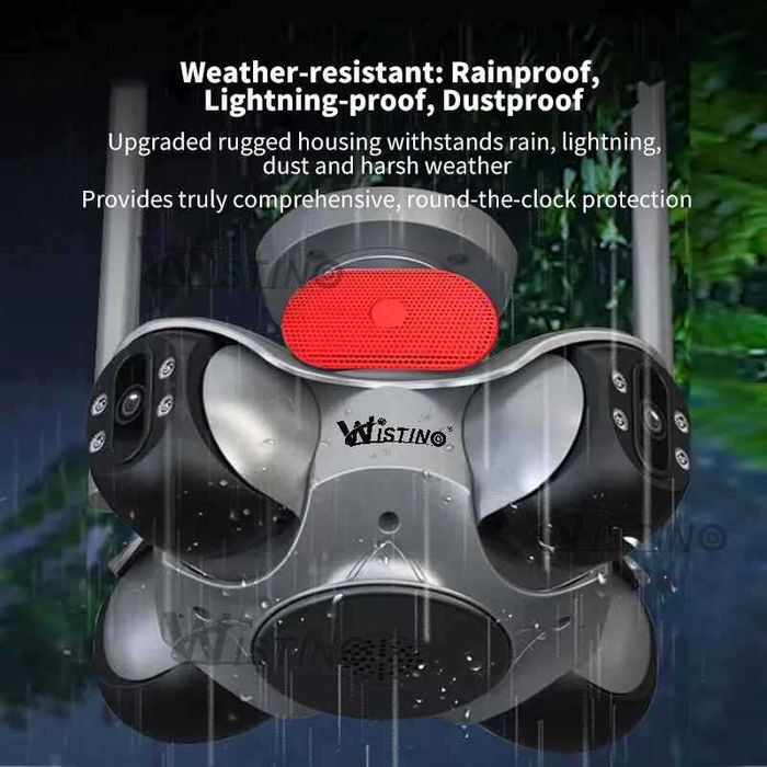 Външна 16MP 360 градуса Wifi камера Четири PTZ човешка проследяване