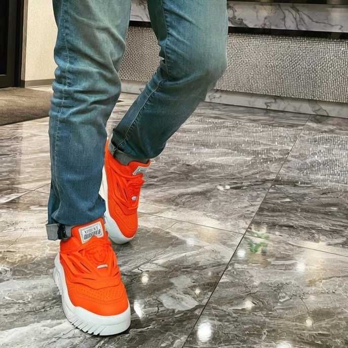 >- Calitate Top -< Sneakers high top - adidași bărbați Versace Odissea Orange trend vara 2026