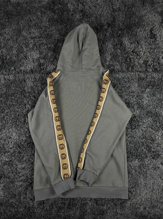 Gucci Made In Italy Reflective Interlocking Hoodie Мъжко Горнище