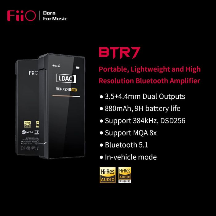 Fiio BTR7 Bluetooth ЦАП для аудиофилов