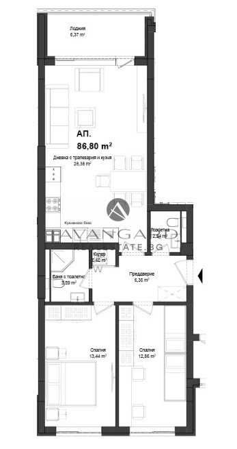 Продава се Тристаен апартамент в Пловдив, Кършияка - 99 кв.м за 505 €/кв.м - Снимка #3