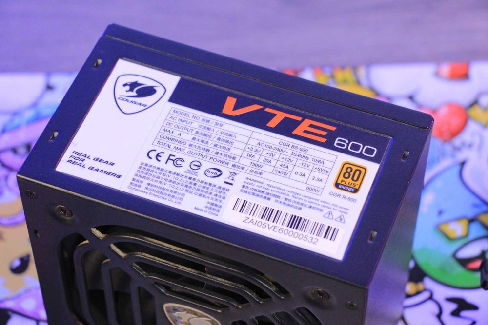 Cougar 600W 80+blok pitaniya arzon narxda sotiladi