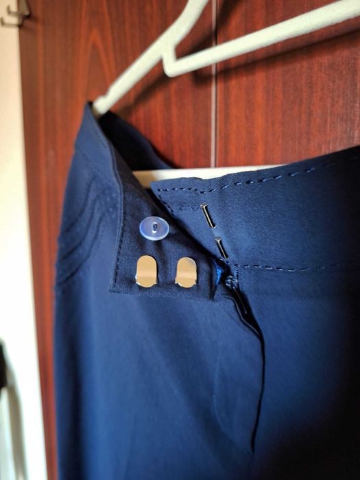 Pantaloni damă office bleumarin BM Collection, XXL, eleganți