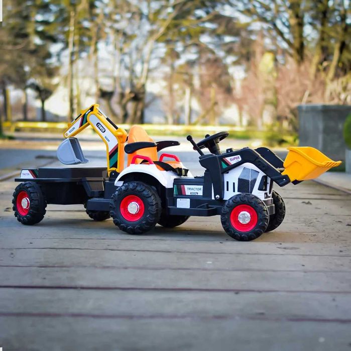 Tractoras electric pentru copii, Kinderauto BRJ1588, 2x 35W, 12V