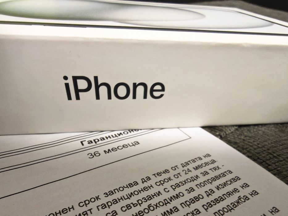 ЗАПЕЧАТАН 128GB iPhone 15 Yettel Гаранция 2029г. Black / Черен