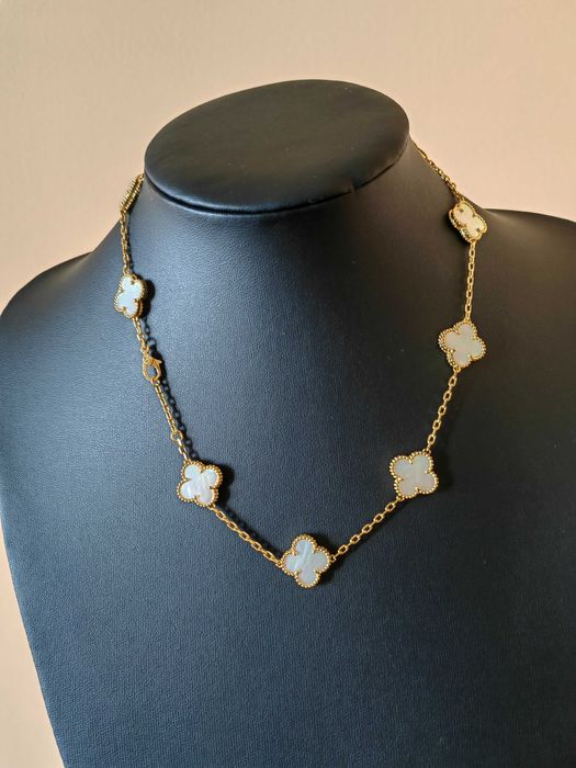 Дамско колие с 10 детелини от бял седеф, Van Cleef & Arpels VCA