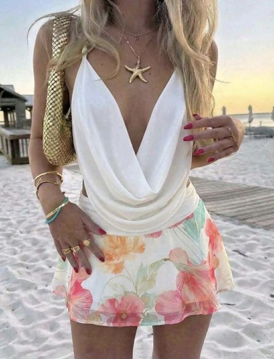 shein нов дамски комплект топ и пола