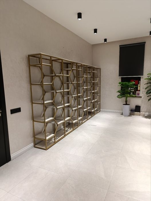 Stelyaj polka loft, chikago, Ari ini gold, shkaf tilla rang полка шкаф