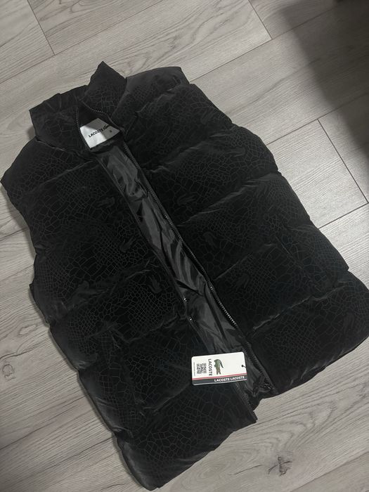 Vestă Lacoste Puffer Bărbați – Neagră – Toate Mărimile