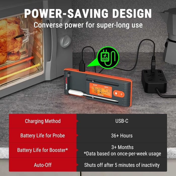 Tempspike tp960-gb-1 Безжичен термометър за месо с 2 сонди