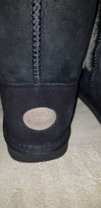 Ghete Emu _ culoare neagra, piele intoarsa copii