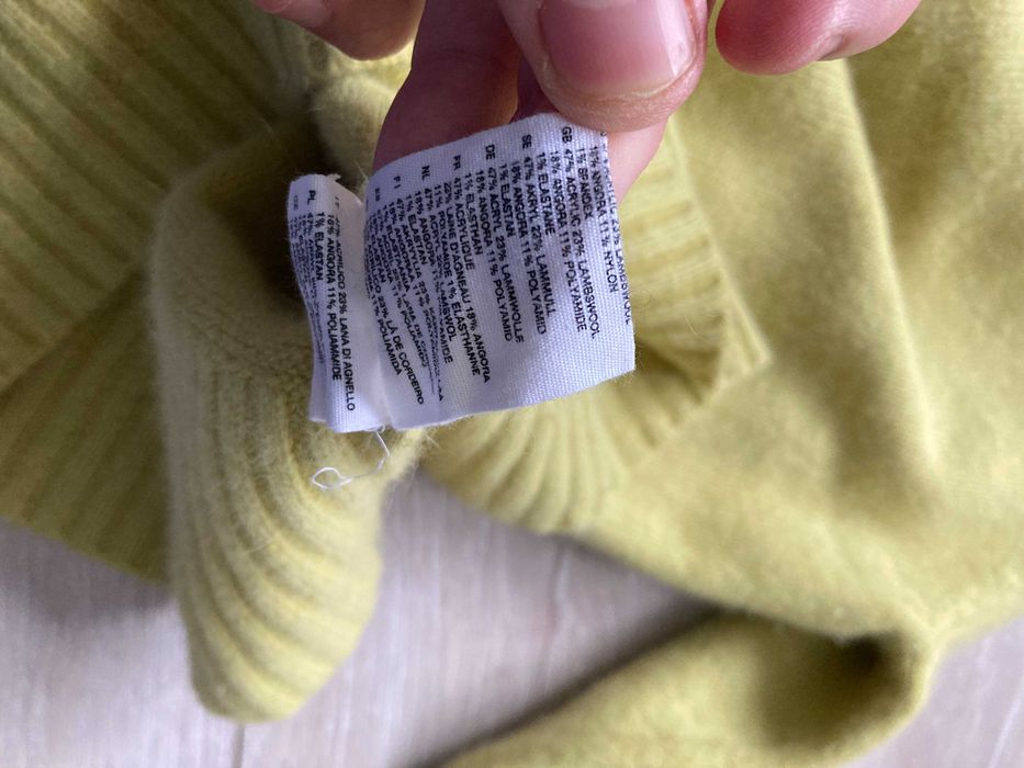 DIVIDED by H&M wool angora дамско поло вълна ангора пуловер 38