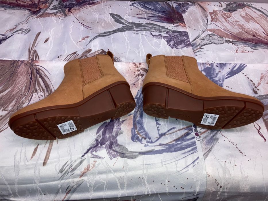 Clark’s дамски боти от набук с платформа -подметка 36,5 номер