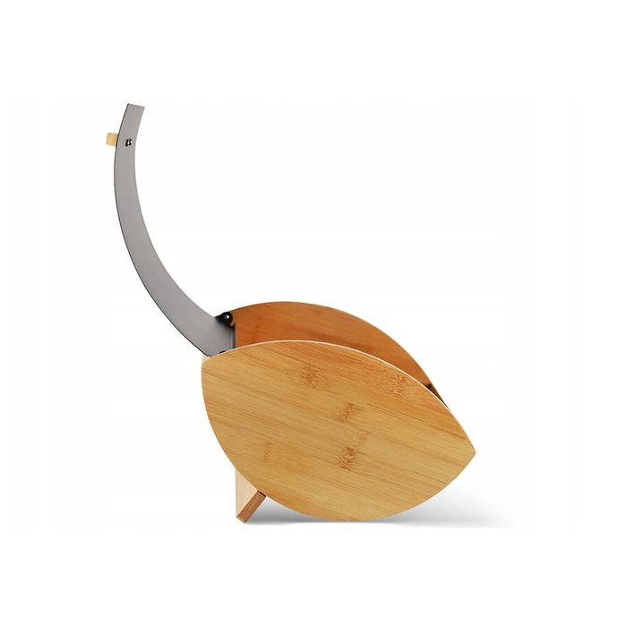 Set cutie pentru paine din bambus cu capac otel si 3 recipiente pentru