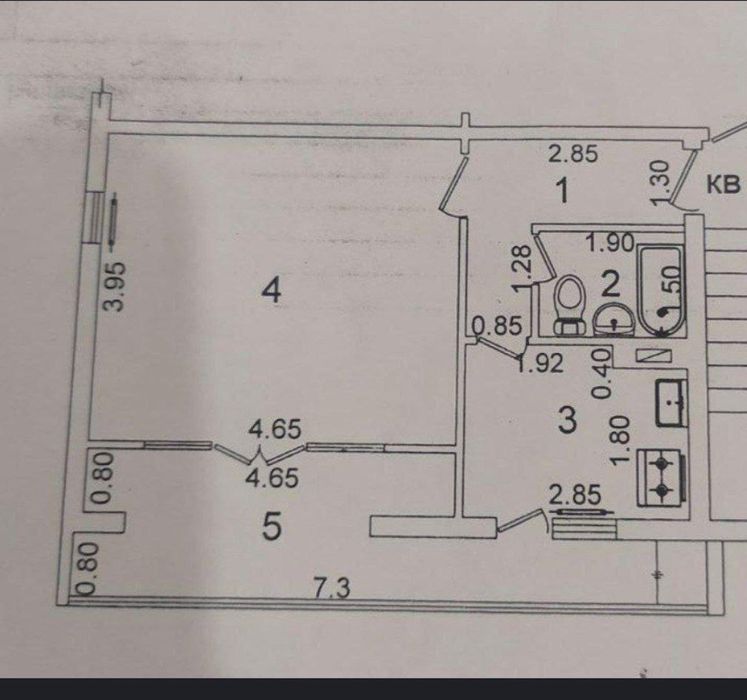 Юнусабад 4 Универсам 1/3/4 Франция 42 м²