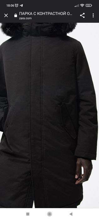 Новая зимняя куртка парка. бренд ZARA