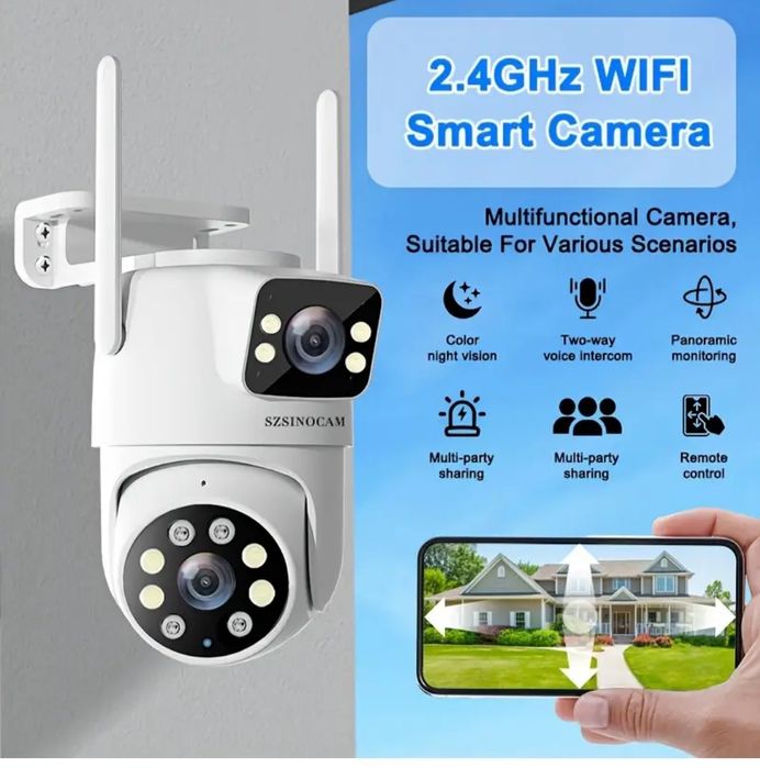 ТОП ОФЕРТА! Външна WiFi Охранителна Камера SZSINOCAM–PTZ,Нощно Виждaне