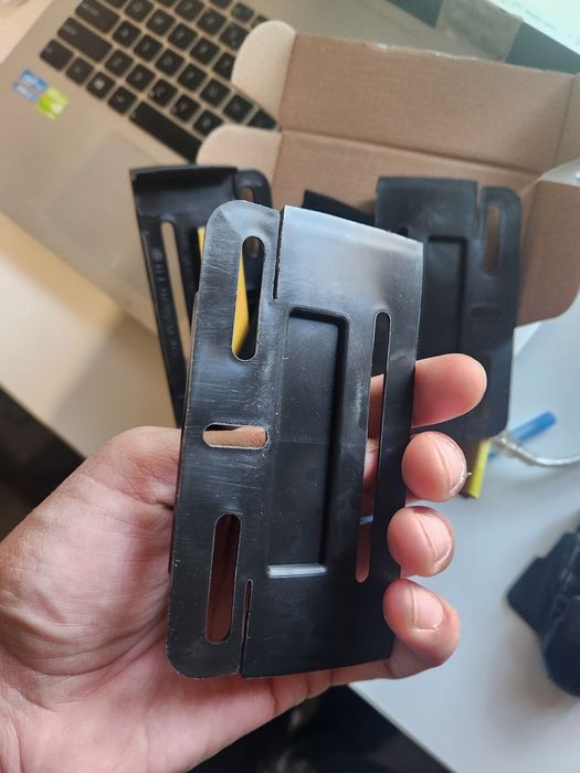 Suporti numere slim (plastic ABS) negru mat