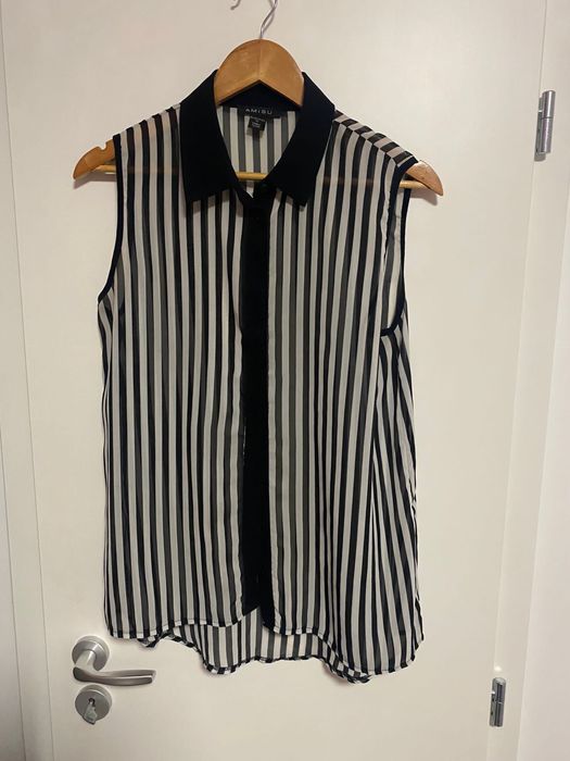Camasa fără mâneci cu dungi